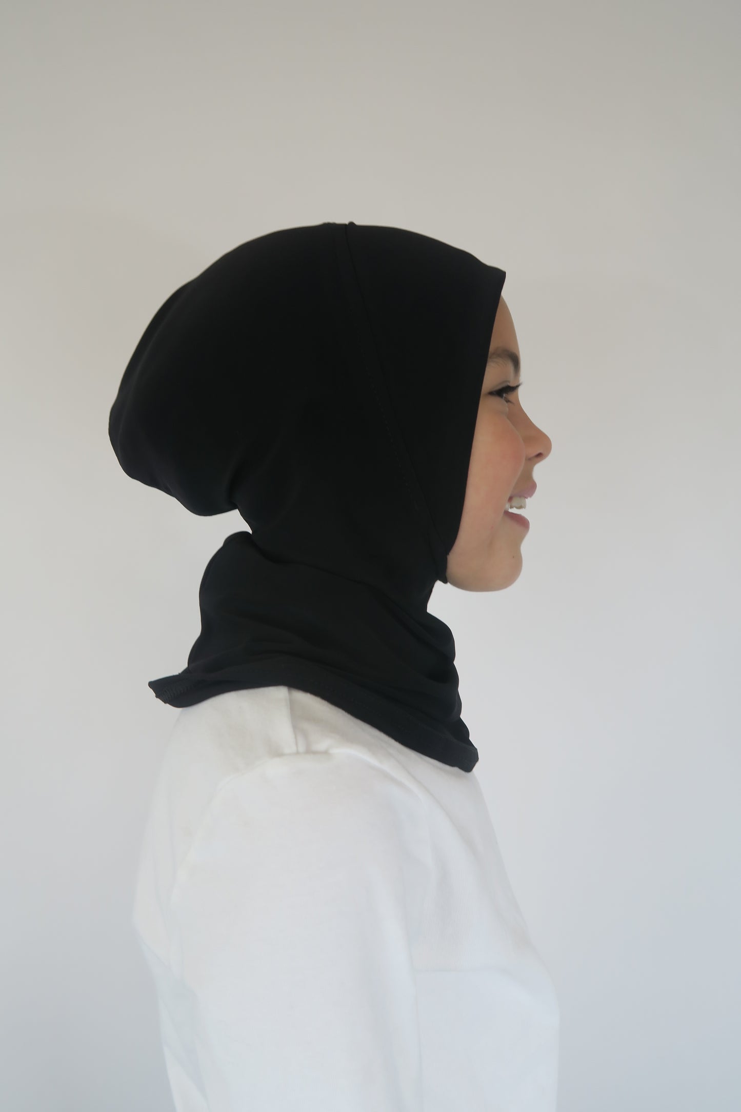Girls Black Silky Ninja Cap