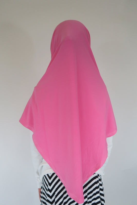 Girls Hot Pink Instant One-Piece Hijab