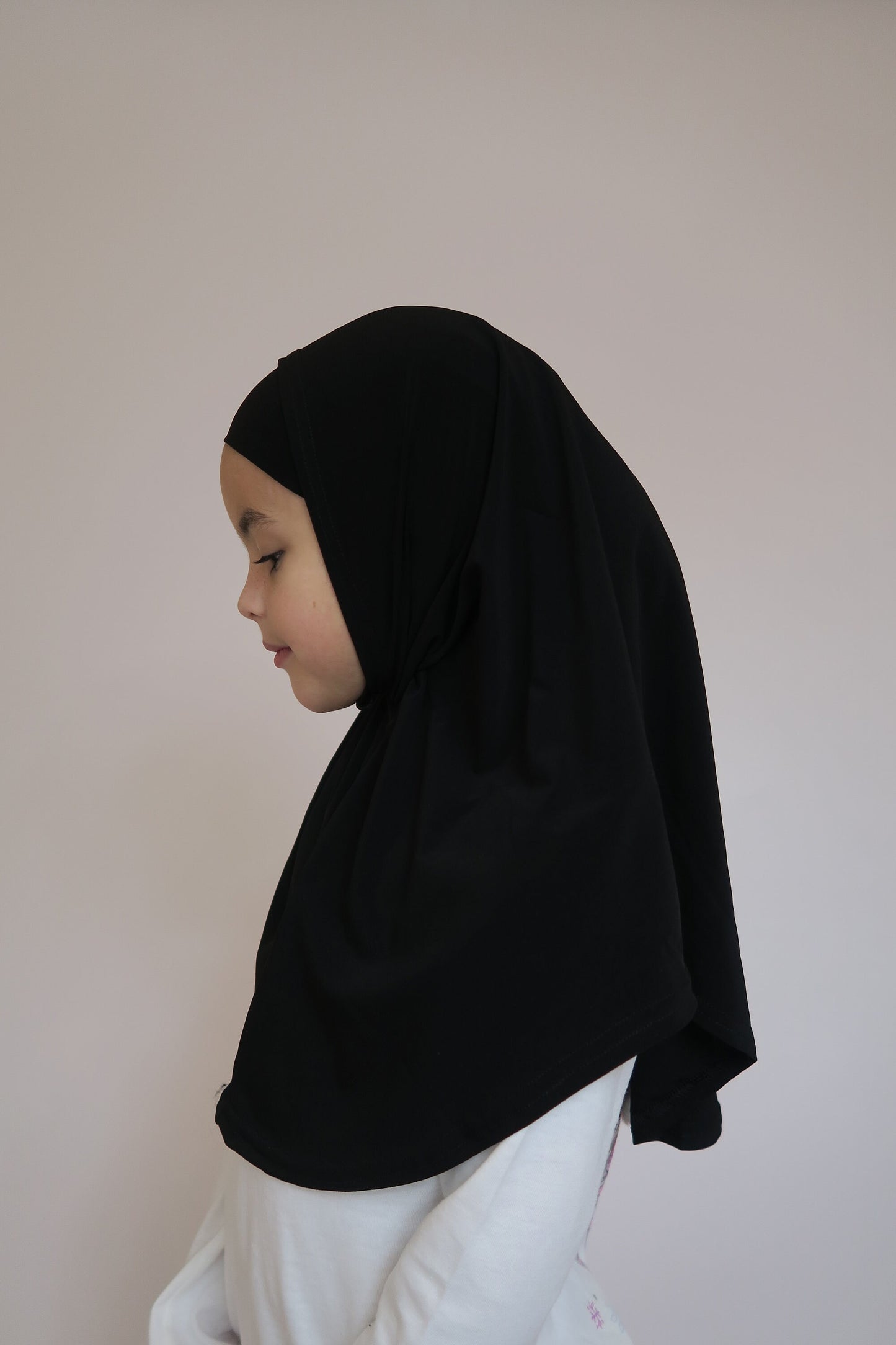 Girls Black 2pc Hijab I Girls hijabs I Kids hijab I Amira hijab I kids scarves I instant hijab