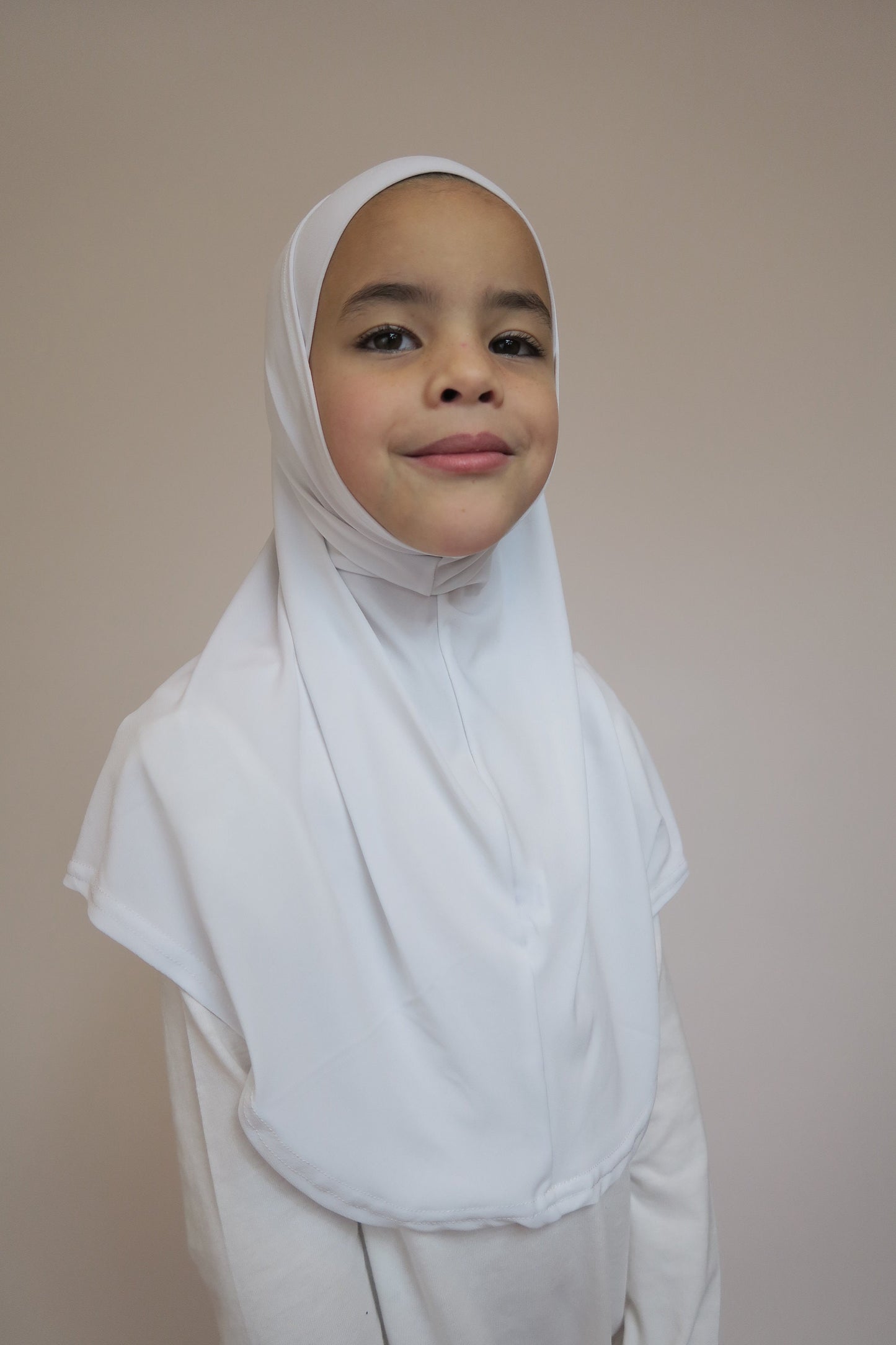 Girls White 2pc Hijab I Girls hijabs I Kids hijab I Amira hijab I kids scarves I instant hijab