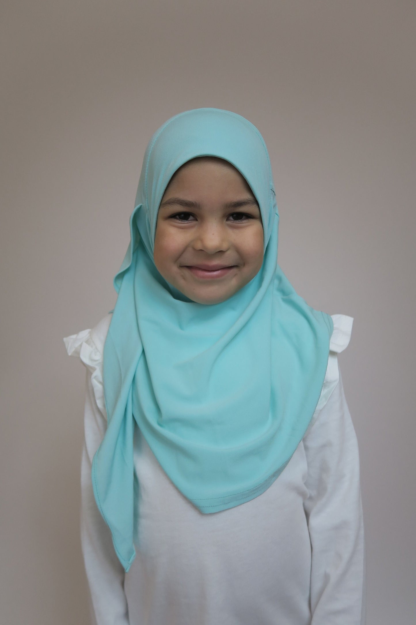Girls Aqua Butterfly Hijab I Instant hijab I head scarf I kids hijab