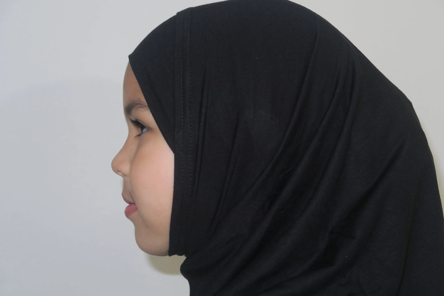 Girls Black Jersey Two-Piece Hijab