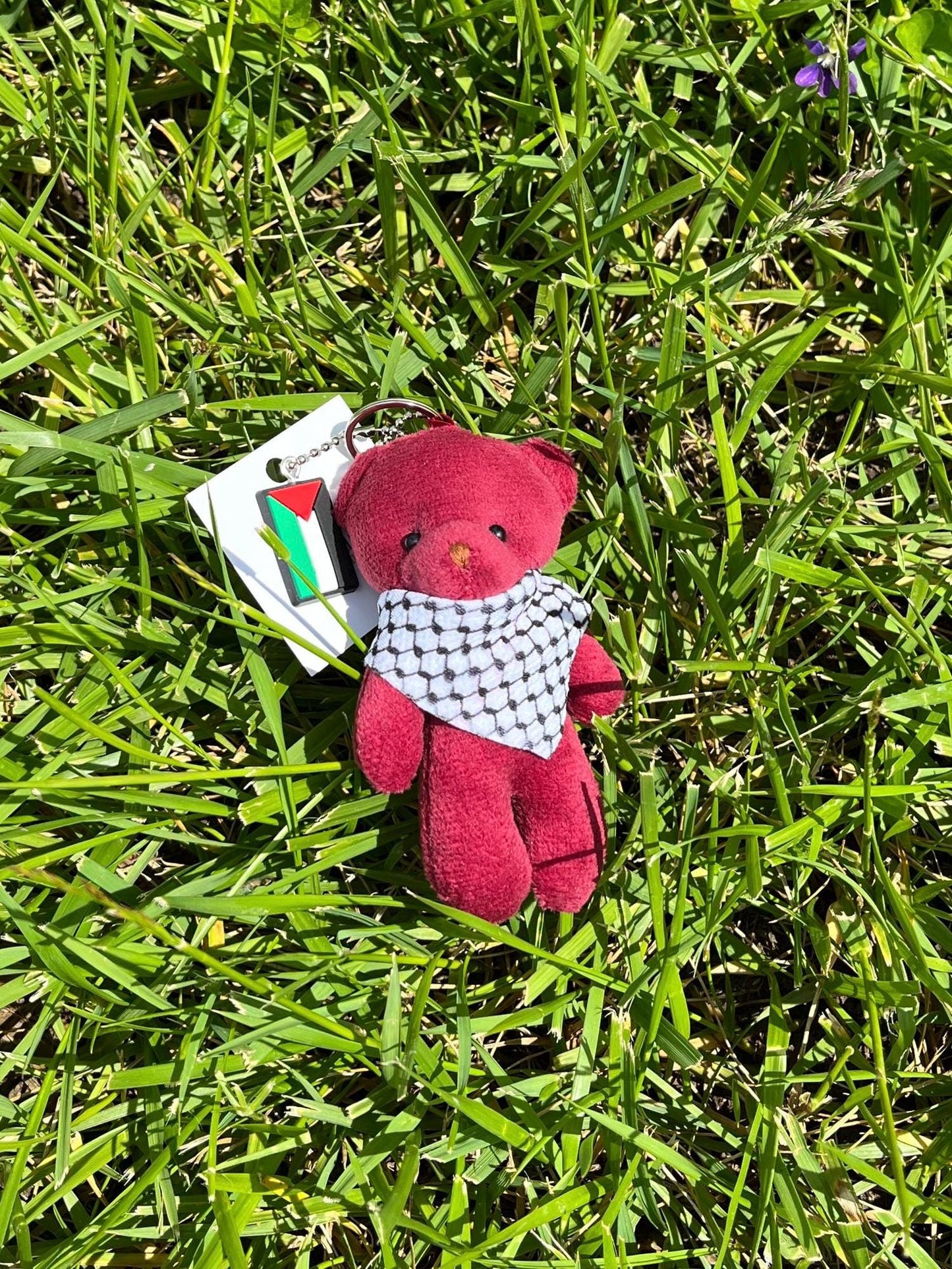 Palistine Plush Bear Kuffiyeh Keychain