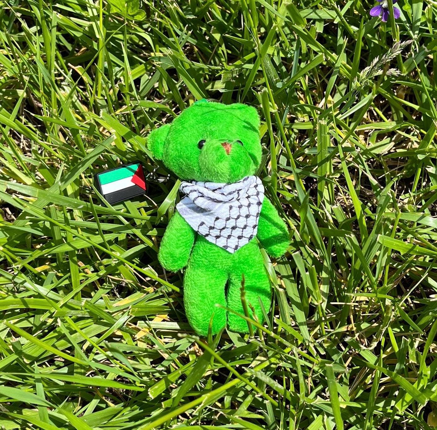 Palistine Plush Bear Kuffiyeh Keychain