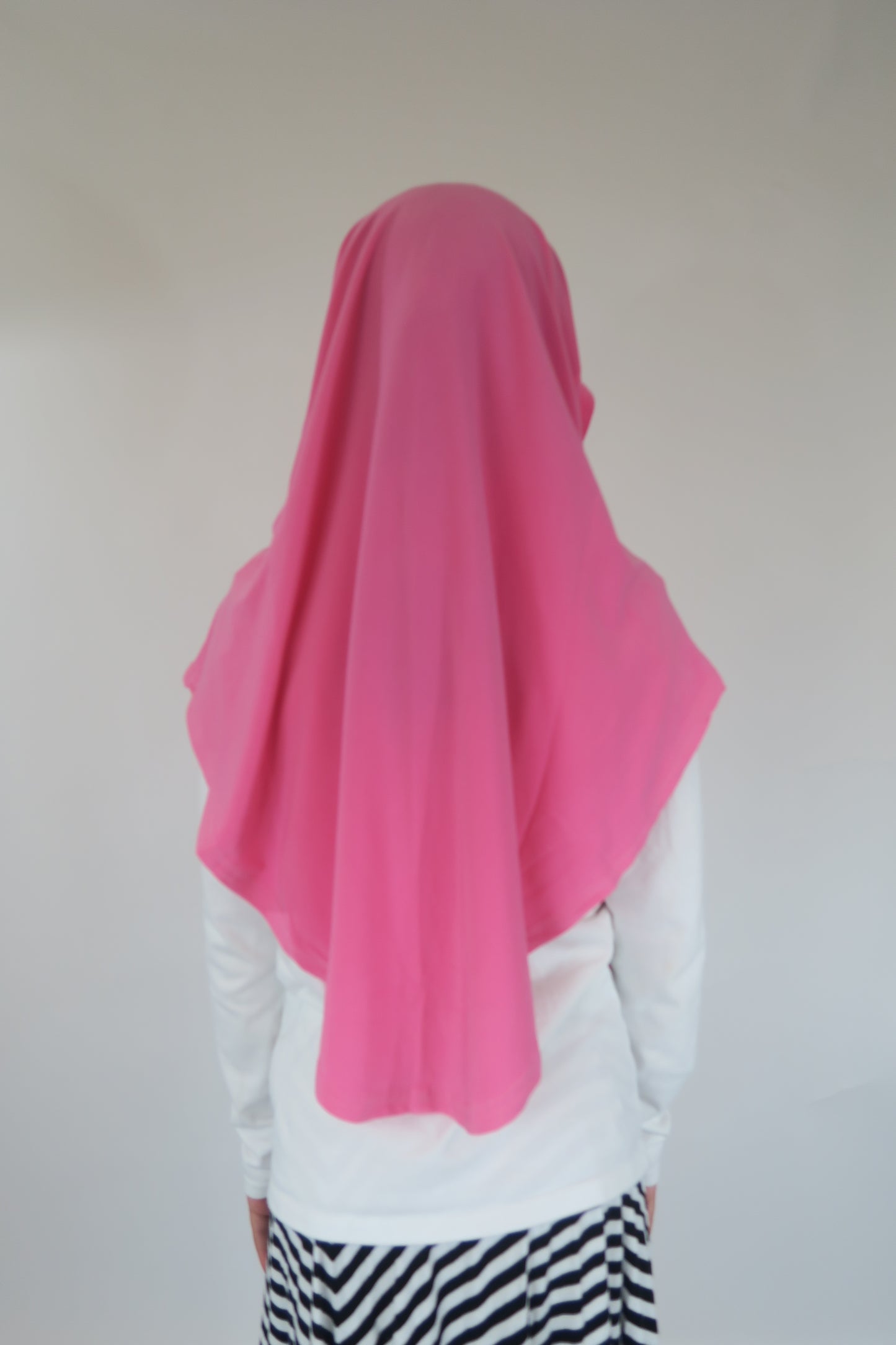 Girls Hot Pink Silky Butterfly Hijab - Instant hijab