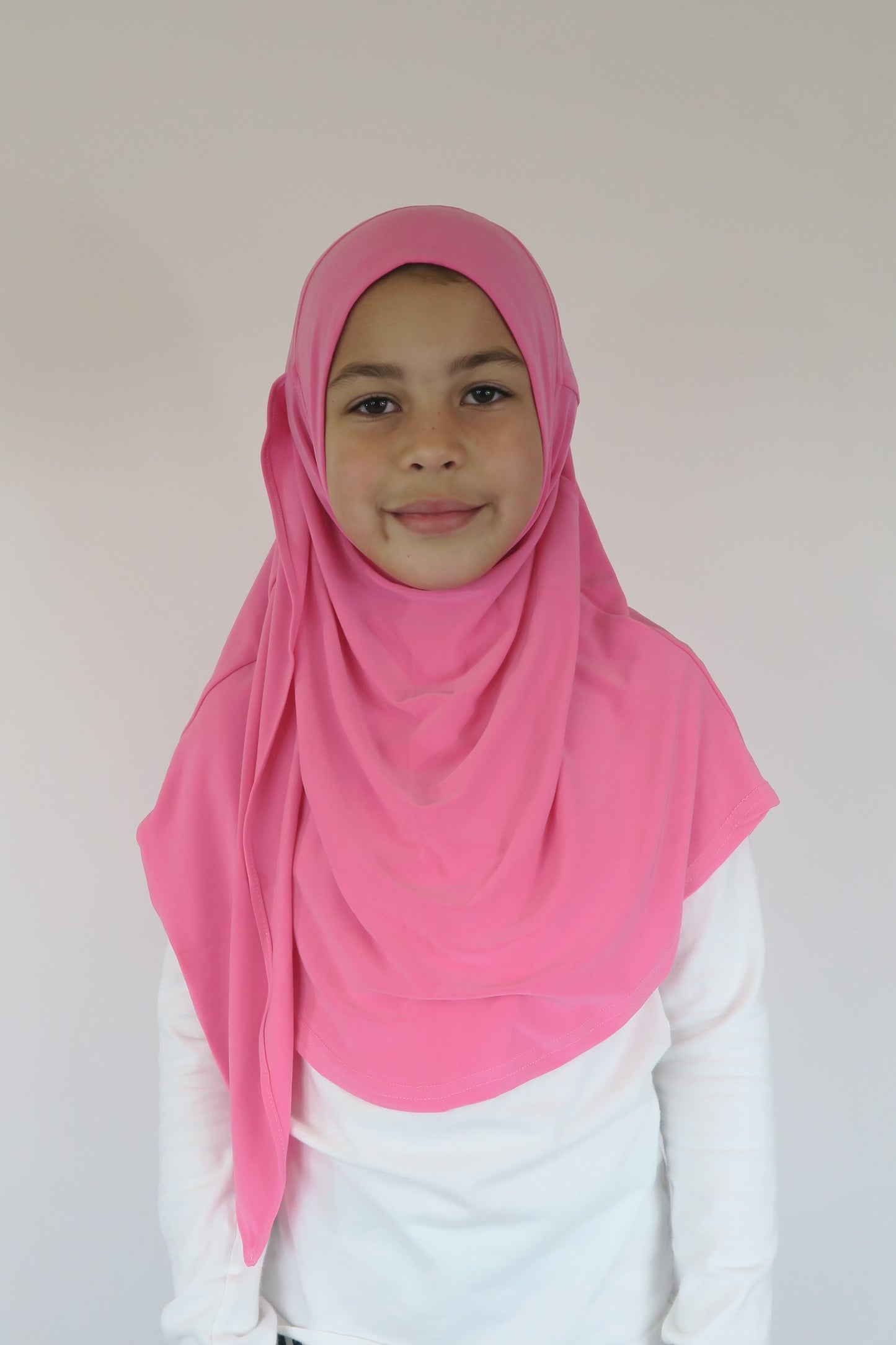Girls Hot Pink Silky Butterfly Hijab - Instant hijab