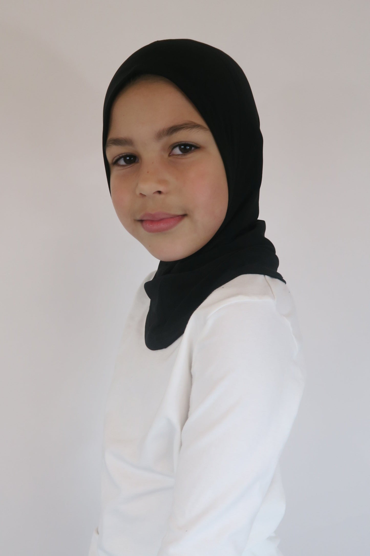 Girls Black Silky Ninja Cap