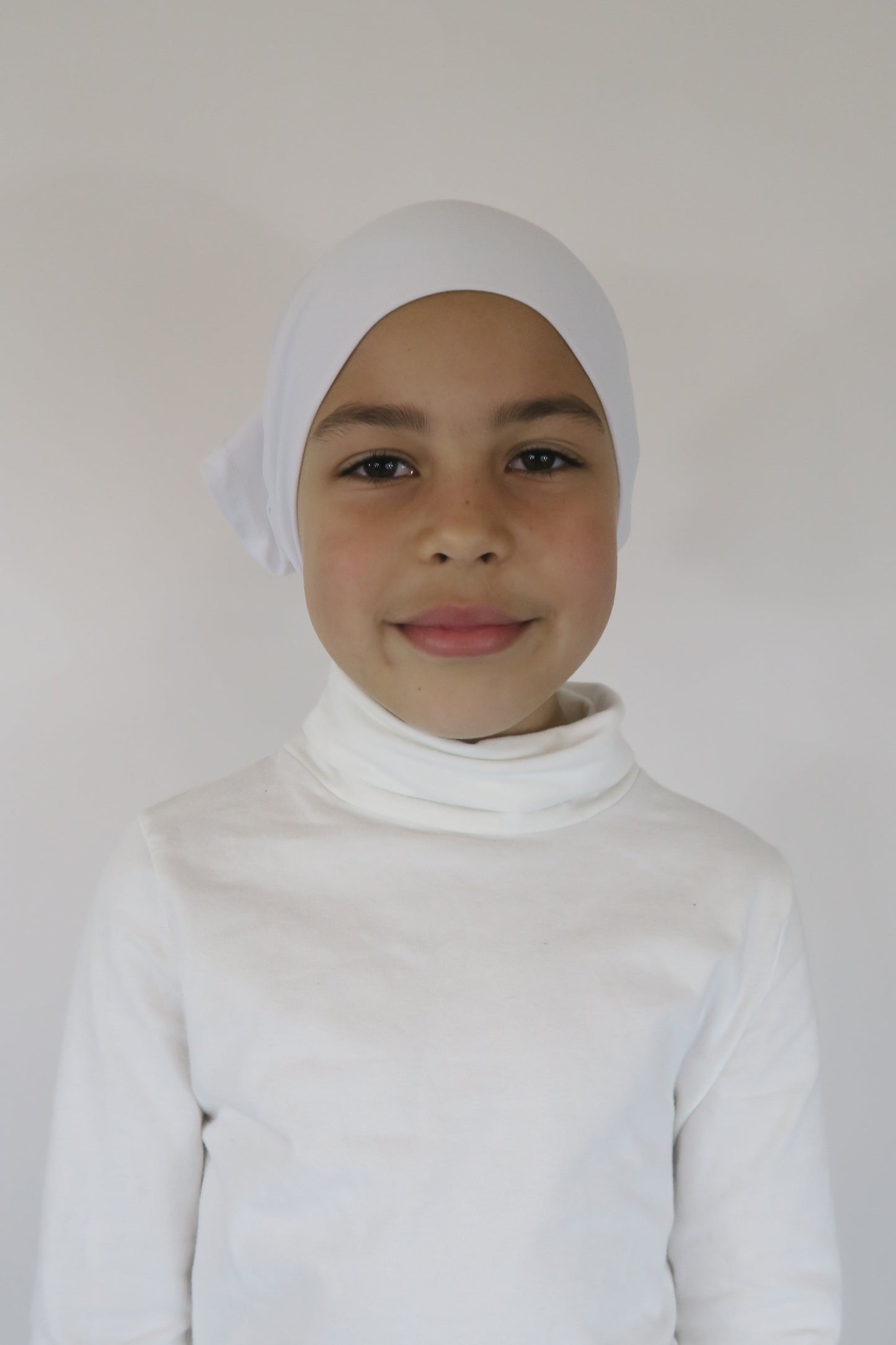 White Jersey Hijab Cap