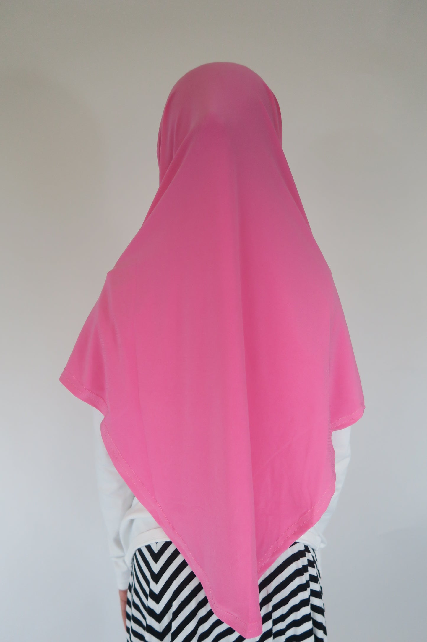 Girls Hot Pink Instant One-Piece Hijab
