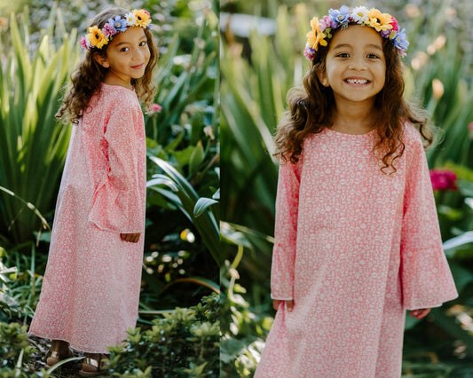 Ruffle sleeve Time for Tea abaya | Islamic kids dress | Jalabiya | cotton abaya