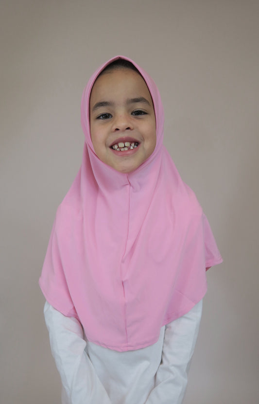 Girls Pink Instant Hijab I Girls hijabs I Kids hijab I Amira hijab I kids scarves I instant hijab