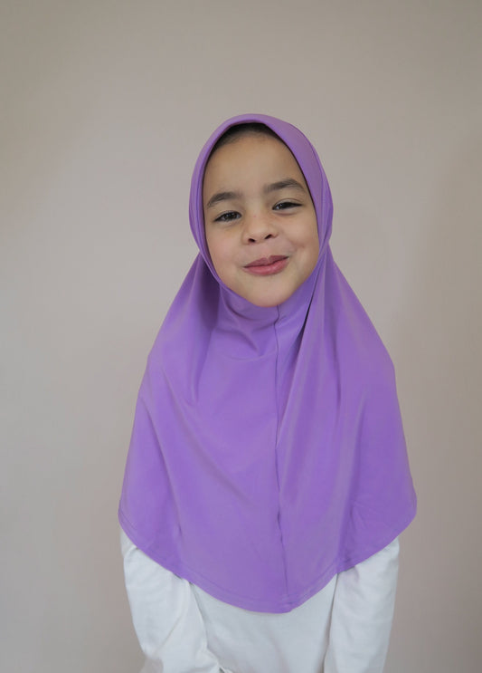 Girls Purple Instant Hijab I Girls hijabs I Kids hijab I Amira hijab I kids scarves I instant hijab